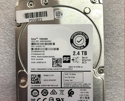DELL SC3020 scv2020 sc4020 Storage Hard Drive 2.4T 10K 2.5 SAS 12GB