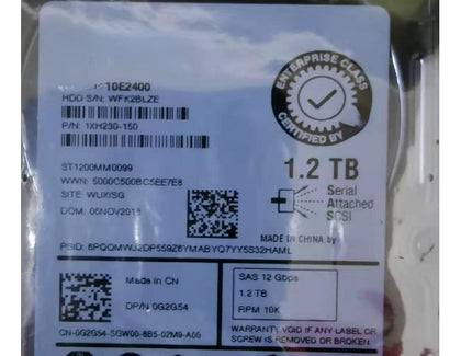 DELL ST1200MM0099 0G2G54 G2G54 1XH230-150 1.2TB 10K 12Gb Hard Drive