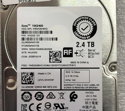 DELL ST2400MM0129 2.4T 2.5-inch SAS 10K 256MB 12GB Server Hard Drive