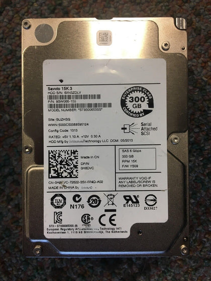 DELL Seagate 300G 2.5 15K SAS 6Gbps ST9300653SS Hard Drive 0H8DVC