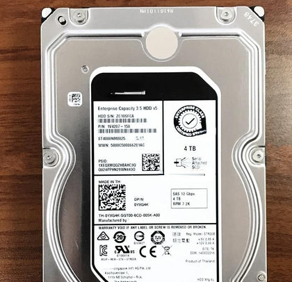 DELL/Seagate 4T 7.2K 12Gb 3.5 SAS 128M ST4000NM0025 Server Hard Drive