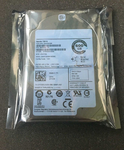 DELL Seagate 600G 10K6 6gb 64M SAS Server Hard Drive ST600MM0006 7YX58