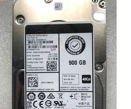 DELL Seagate 900G 15K 2.5 SAS 12G ST900MP0136 0RT8MY 49RCK Hard Drive