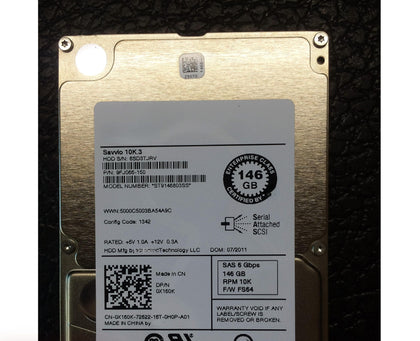 DELLR620 R720 146G 10K SAS 2.5 ST9146803SS X829K x160k Hard Drive