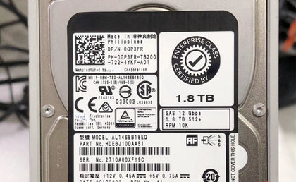 Dell 1.8T 2.5-inch 10K 12Gb SAS Server Hard Drive AL14SEB18EQ 0GP3FR
