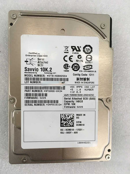 Dell 146G 10K SAS 2.5 Server Hard Drive ST9146802SS