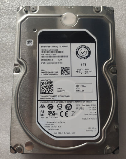 Dell 1T SAS 3.5-inch 7.2K 12Gb ST1000NM0045 DGNTV Server Hard Drive