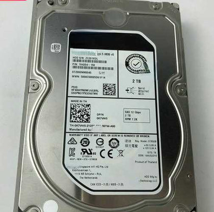 Dell 2TB SAS 3.5-inch 7.2K 12GB 0K7VW5 Hard Drive ST2000NM0045