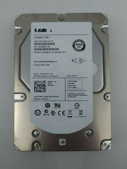Dell 9cl066-050 450G SAS 15K.6 3.5 FM501 ST3450856SS Hard Drive