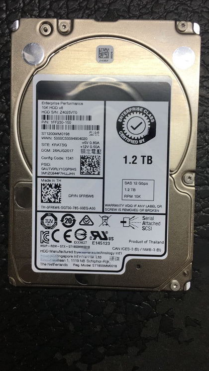 Dell FR6W6 0FR6W6 Hard Drive 1.2TB 10K 2.5