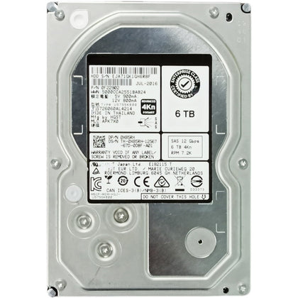 Dell HUS726060AL4214 0X85RH 6T 3.5 7.2K 4Kn 12GB SAS Hard Drive