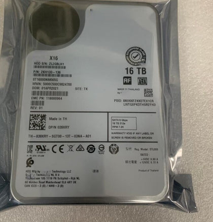 Dell ST16000NM005G 39XRY 16T SATA 6G 3.5-inch Server Hard Drive