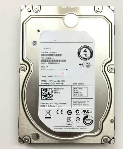 Dell ST4000NM0023 4T 3.5-inch SAS Server Hard Drive 0DRMYH 0529FG