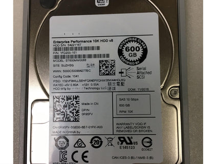 Dell ST600MM0088 600G 10K SAS R730 R630 0R95FV Hard Drive