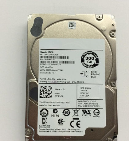 Dell Savvio 10K.6 300G SAS 2.5 ST300MM0006 9WE066-150 Hard Drive