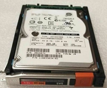 EMC 005050349 005049809 900G 10K 2.5-inch SAS VNX5200 Storage Hard Drive