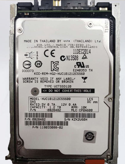 EMC 005050828 005051960 1.2T SAS VNX5200 5400 5600 5800 Hard Drive
