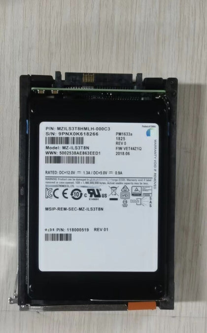 EMC Unity 3.84T SSD D3F-D2SFXL2-3840 005052584 005052585 Hard Drive