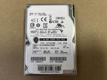 Hitachi HUC109030CSS600 Server Hard Drive 300G 10K 2.5 6Gbs SAS