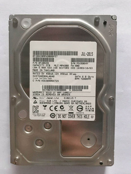 Hitachi HUS724030ALA640 3TB Enterprise Server Hard Drive 3T SATA 7200 RPM