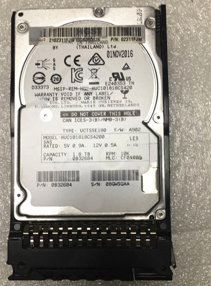 For Huawei 02311FJW 1.8TB SAS 12G 10K 2.5-inch RH2288 V3 Service Hard Drive