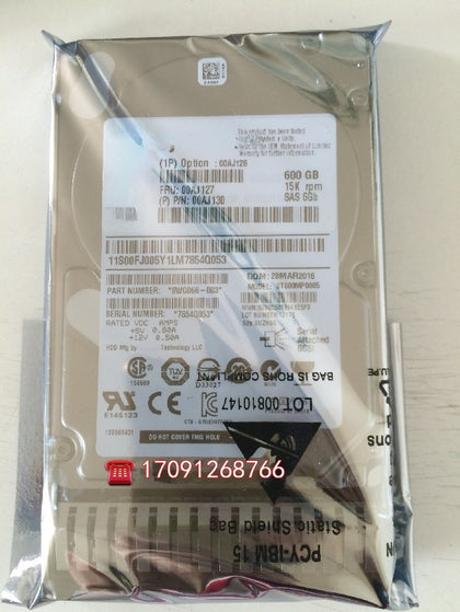 IBM 00AJ126 00AJ127 00NA631 600G 15K 6Gbps SAS 2.5 G3HS Hard Drive