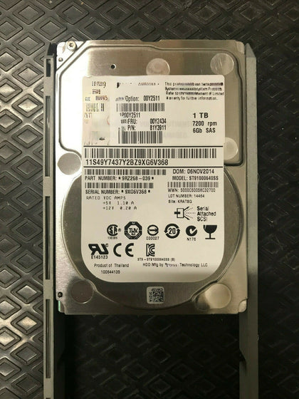IBM 00Y2511 00Y2434 00MJ151 1T 7.2K 2.5 SAS V3500 V3700 Hard Drive
