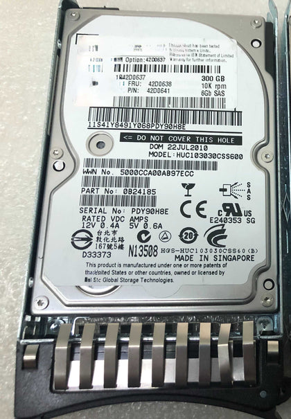 IBM 42D0637 42D0638 300G 10K 2.5 SAS Server Hard Drive X3850X5