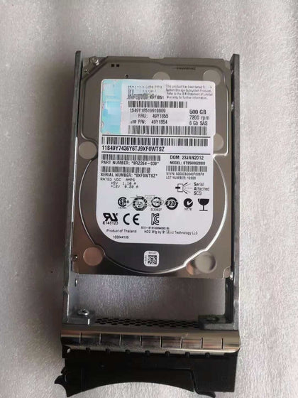 IBM 49Y1851 49Y1854 500G 7.2K SAS 2.5 DS3524 DS3500 Hard Drive