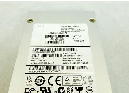 IBM 49y6077 49y6081 49y6080 400gb 6g 2.5