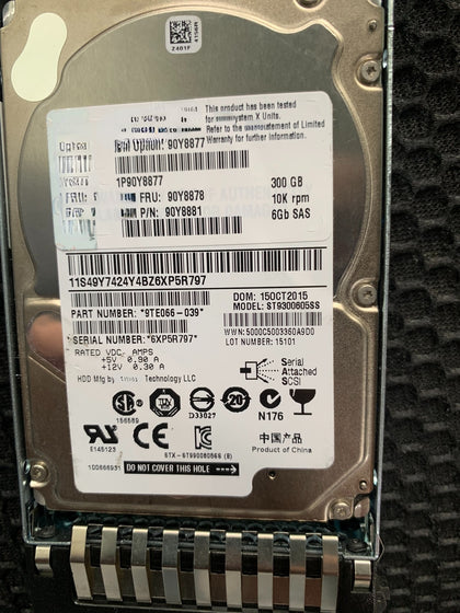 IBM 6GB SAS FRU 90Y8878 300G X3690 X3850 X3950 X5 Server Hard Drive