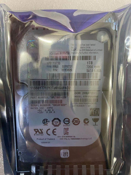 IBM 81Y9732 81Y9730 81Y9731 1T 7.2K SATA 2.5 M3 M4 Server Hard Drive
