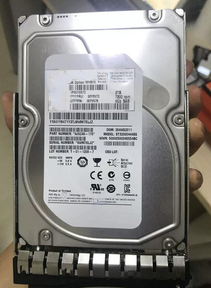 IBM 90Y8572 90Y8573 2TB SAS 3.5 Hard Drive X3500 M4 X3650 M3