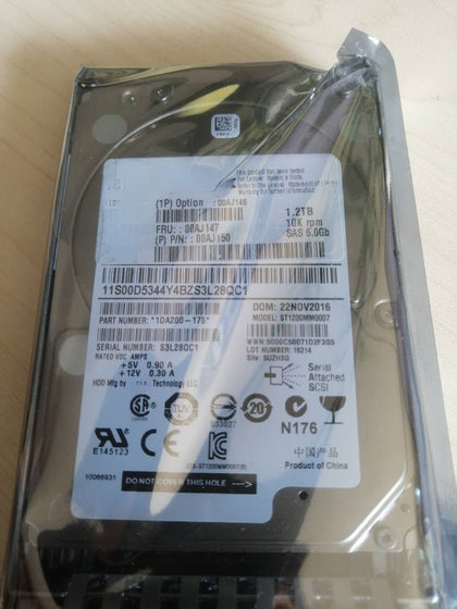 IBM Lenovo 00AJ146 00AJ147 00AJ148 Server Hard Drive 1.2T 10K SAS 2.5