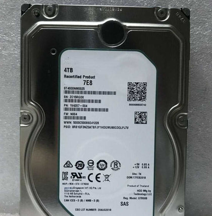 For Inspur NF5280 M5 NF5280 M3 M4 Hard Drive ST4000NM0025 4T SAS 12GB