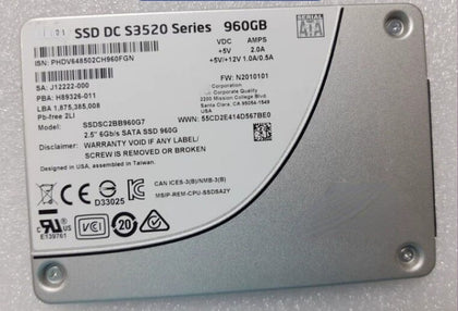 Intel S3520 960G SATA 2.5-inch 6G Solid State Drive SSDSC2BB960G7