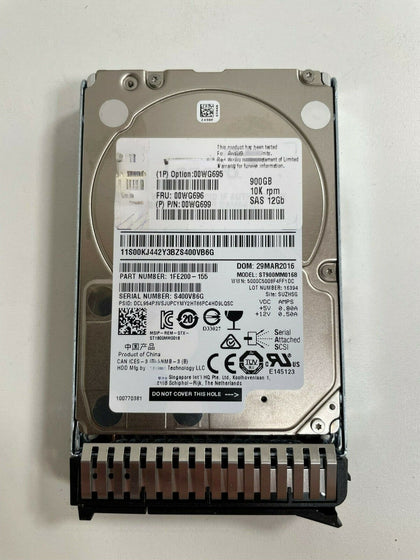 Lenovo 00WG695 00WG696 900G SAS 10K 2.5 12GB M5 X6 Server Hard Drive