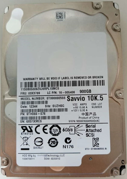 Lenovo 03X3789 900G 10K SAS 2.5-inch R630 G6 G7 R680G7 Server Hard Drive