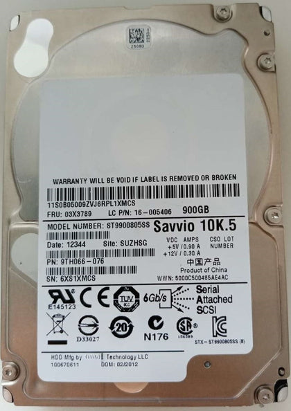 Lenovo 03X3789 900G 10K SAS 2.5 ST9900805SS RD630/640/450 Hard Drive