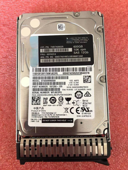 Lenovo 7XB7A00025 00YK014 600G 10K 2.5 SAS 12Gb Server Hard Drive