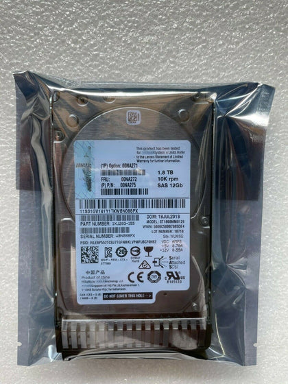 Lenovo IBM 00NA271 1.8T 10K SAS 2.5 server Hard Drive X3650M5 X3850X6