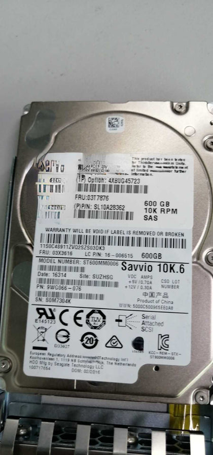Lenovo/Lenovo 600G SAS 2.5 10K 6Gbps 03T7876 ST600MM0006 Hard Drive