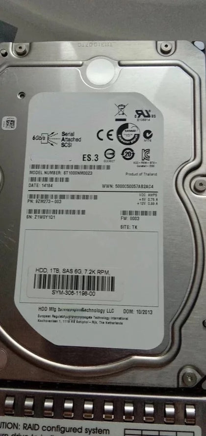 NBU5230 5240 5330 3T 7.2K SAS 3.5-inch Storage Hard Drive Microcode A222