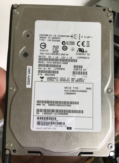 SUN 2540 540-7219 390-0461 390-0481 7047155 300G 15K Hard Drive