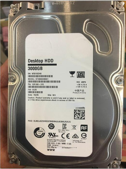 Seagate ST3000DM001 Desktop Hard Drive 3TB 7200 RPM 64M Serial3 Monitorable