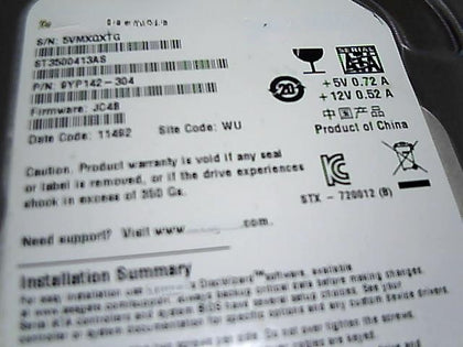 Seagate ST3500413AS-9YP142 500G Serial Desktop Hard Drive Board Number 100535704