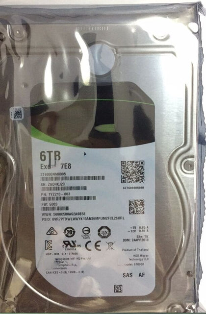 Seagate ST6000NM0095/0034 6T SAS Interface 7.2K 256M Server Hard Drive
