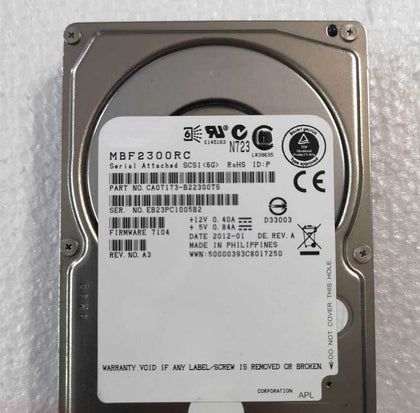 Toshiba 300G 2.5 SAS 10K MBF2300RC Hard Drive