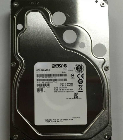Toshiba MG03SCA200 2T/2TB SAS 3.5 7.2K 6Gb Server Hard Drive