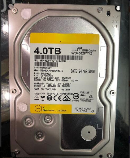 WD/Western Digital WD4002FYYZ Hard Drive Western Digital WD 4T Hard Drive Enterprise Hard Drive Gold 128M
